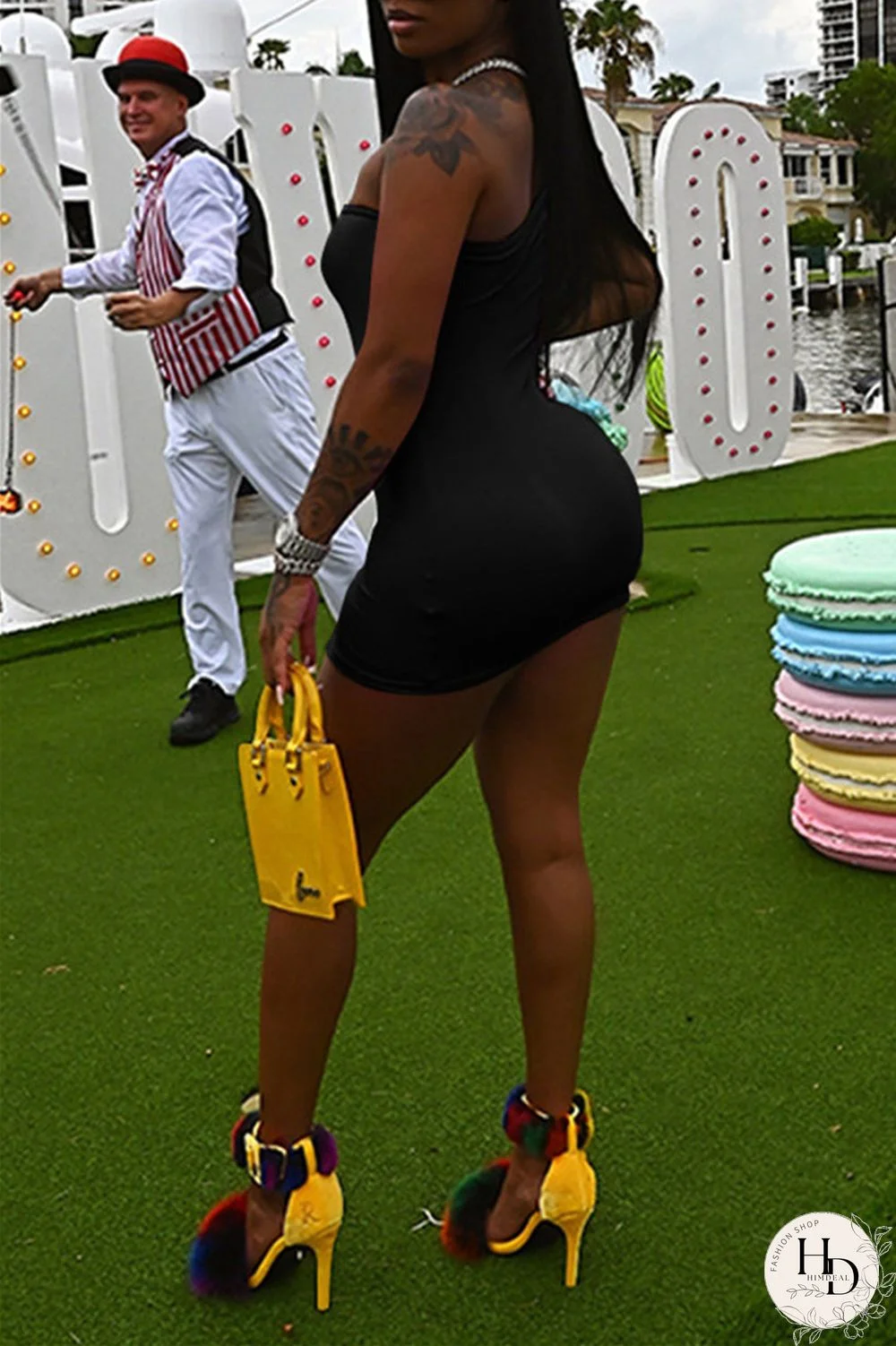 Sky Blue Sexy Casual Solid Backless One Shoulder Sleeveless Dress