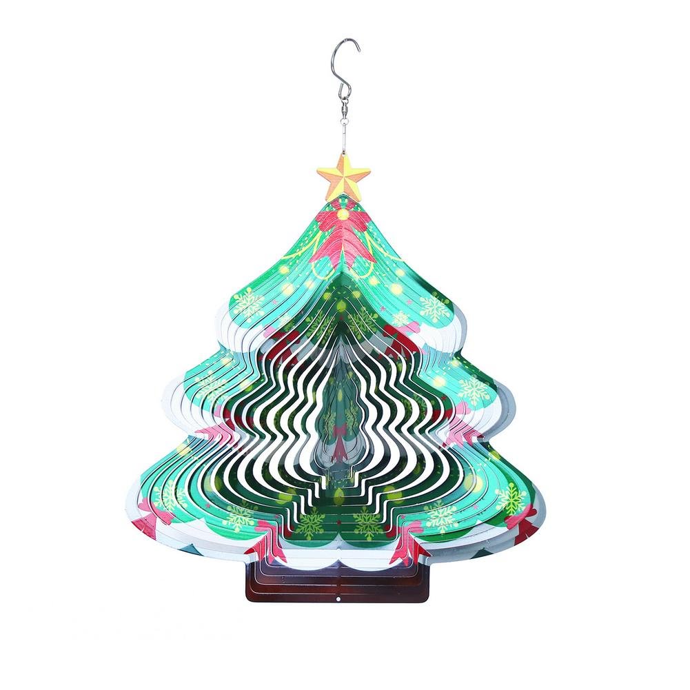 3D Stainless Steel Wind Spinner 30Cm/11.81Inch Christmas Tree | IFYHOME