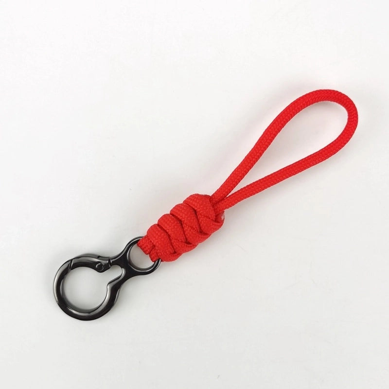 Key Chain 8-character Buckle Hand-woven Umbrella Rope Wrist Lanyard Racket Buckle Anti-loss Rope Car Household Tools Anti-loss