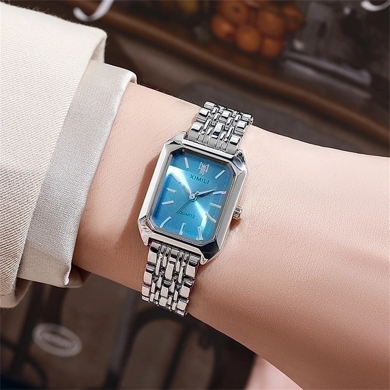 Fashion New Stainless Steel Women’s Business Casual Quartz Watch Light Luxury Women’s Stainless Steel Student Watch