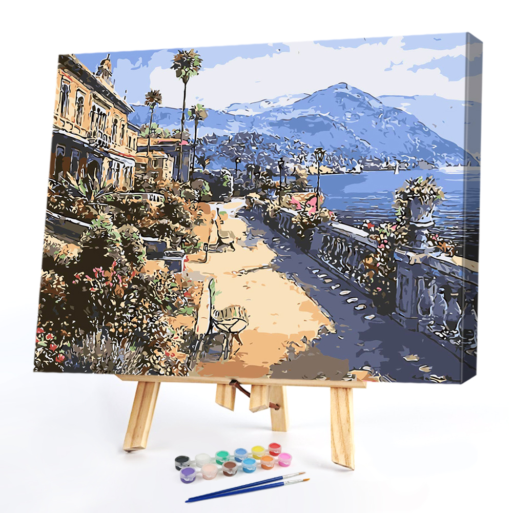 

40*50CM Paint By Numbers-Seaside House, 501 Original