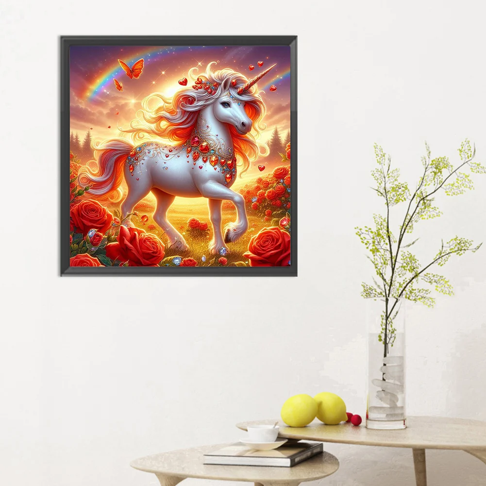Full Round Diamond Painting 30*30cm - Unicorn