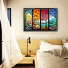 (Stamped/Counted) Four Seasons - 11CT Cross Stitch 60*40CM(glass painting cross stitch)(Big Size)