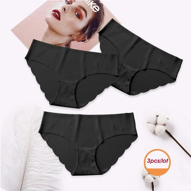 3PCS/Set Seamless Panties Set Underwear Women Female Intimates Fashion Girls Low-Rise Briefs 8Colors Lingerie 2019 Drop Shipping