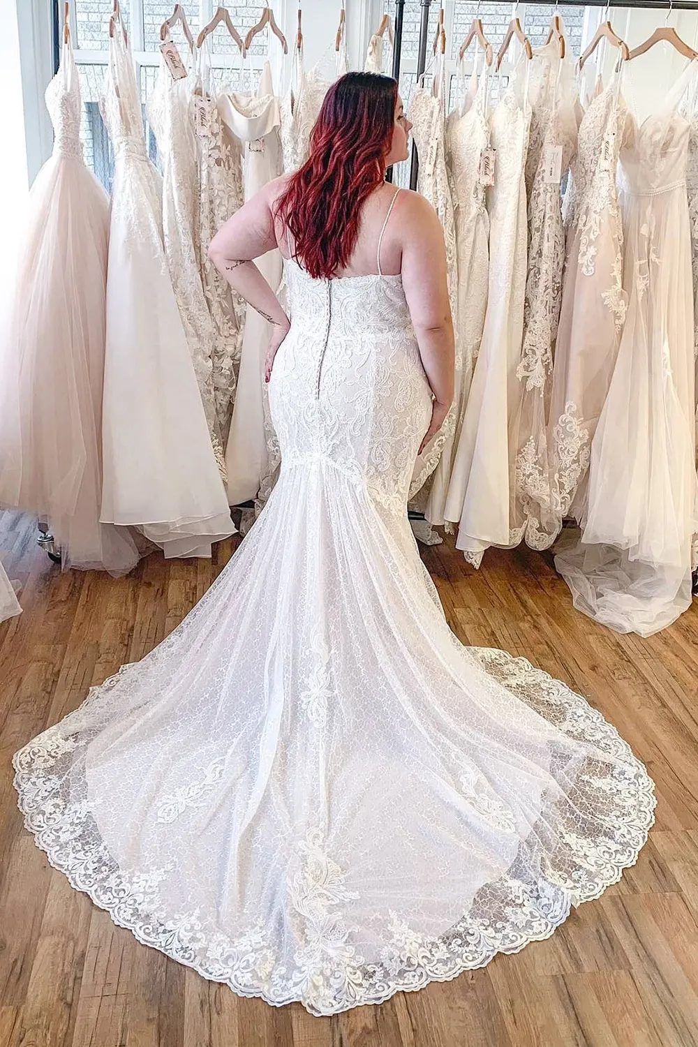 Straight Neckline Mermaid Sxey Backless Floor-Length Bridesmaid Dress, FC4557