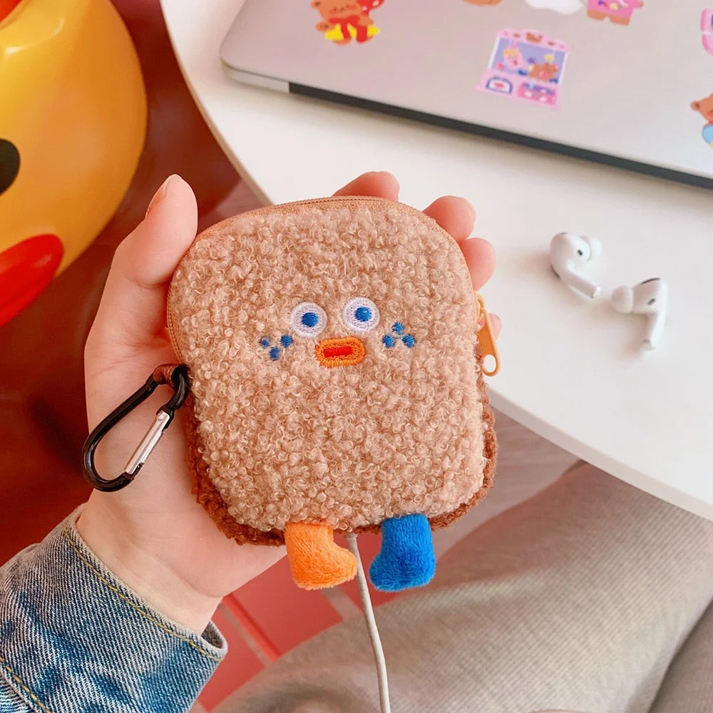 W&G Cute Cartoon Earphone Case Box Storage Bag Data Cable Wired Earphone Storage Box Usb Charger Mini Headphone Case Bag