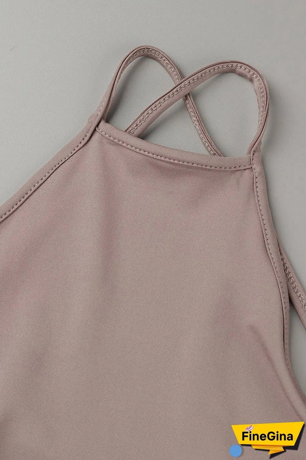Elegant Solid Backless Solid Color Halter Wrapped Skirt Dresses