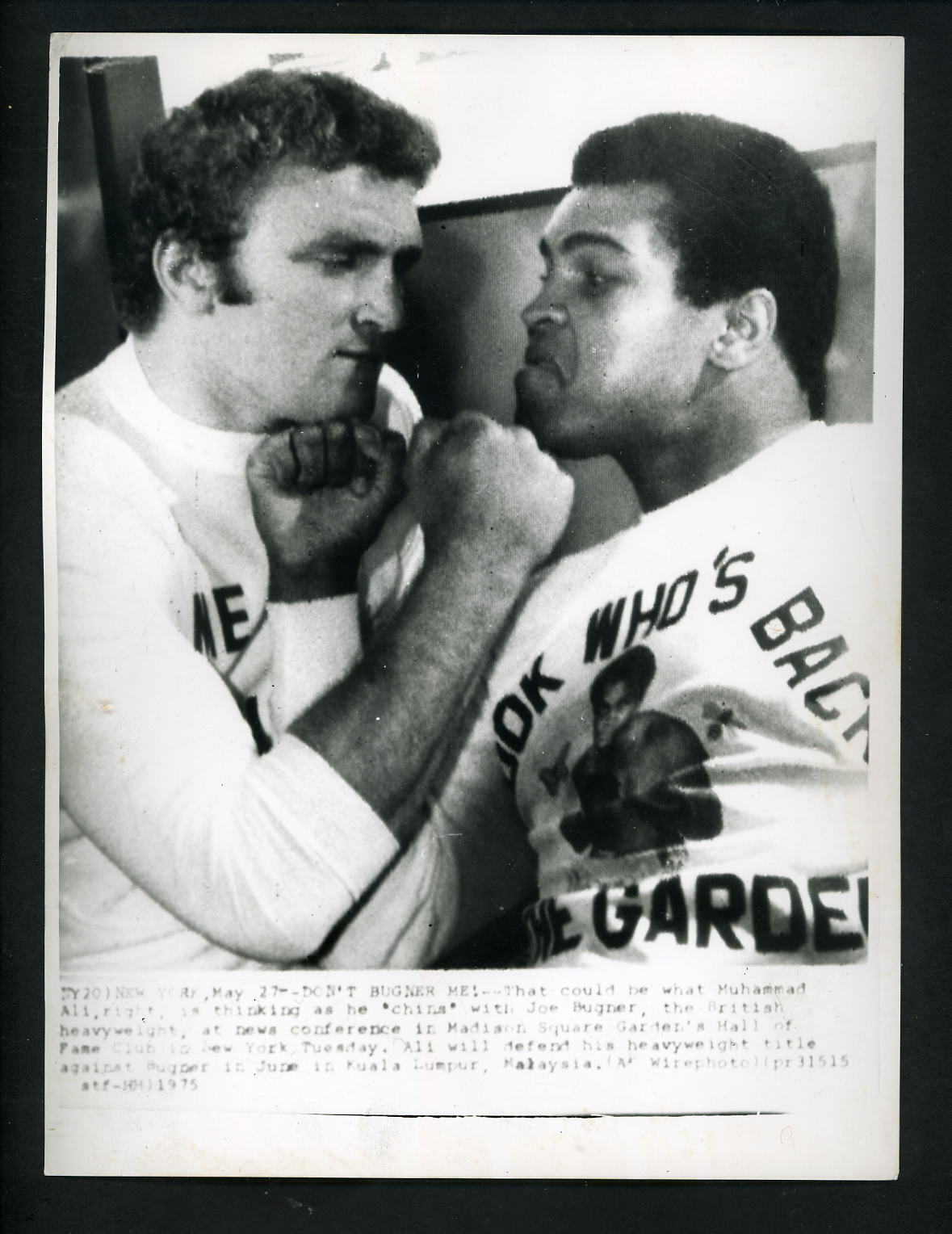 Muhammad Ali & Joe Bugner news conference for bout 1975 Press Photo Poster painting Boxing