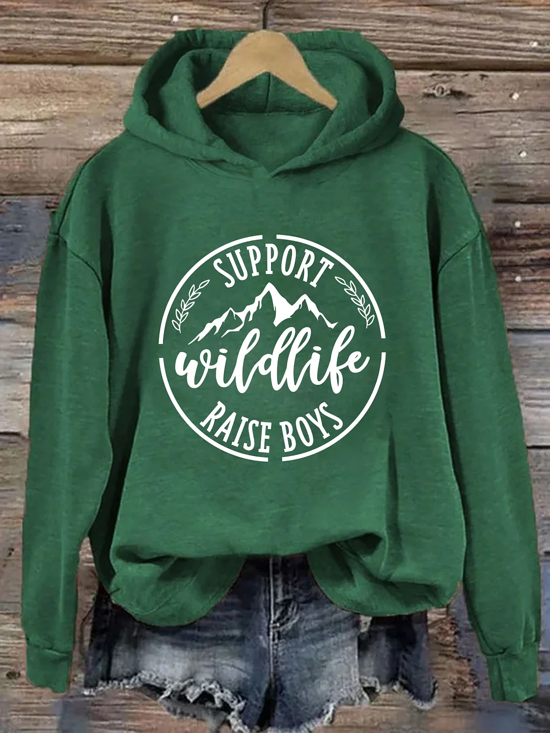 Support Wildlife Raise Boys Hoodie