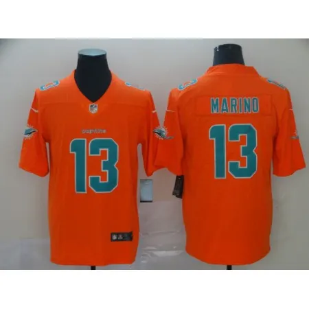 Men's Miami Dolphins  #13 Dan Marino Orange Inverted Legend Stitched NFL Jersey