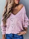 Hollow Loose Long Sleeves Sweater Tops