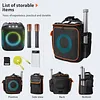 Speaker Bag for JBL Partybox Encore2 Essential Detachable Adjustable Strap Portable Travel Rugged Speaker Cover for Microphones Charger Cable and Accessories