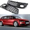 1 Pair Car Front Grill Mesh Front Fog Light Hoods Cover for Audi A4 B8 2008-2012