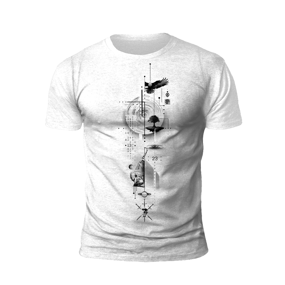 Nature's Code: Wildlife and Geometry T-Shirt