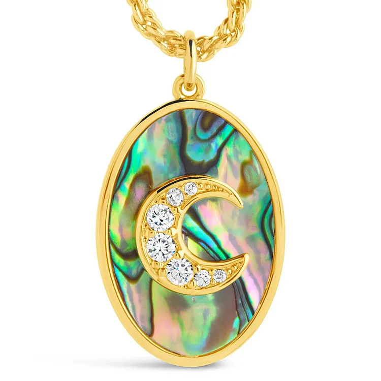 Women's eight-pointed star moon sweater chain long necklace