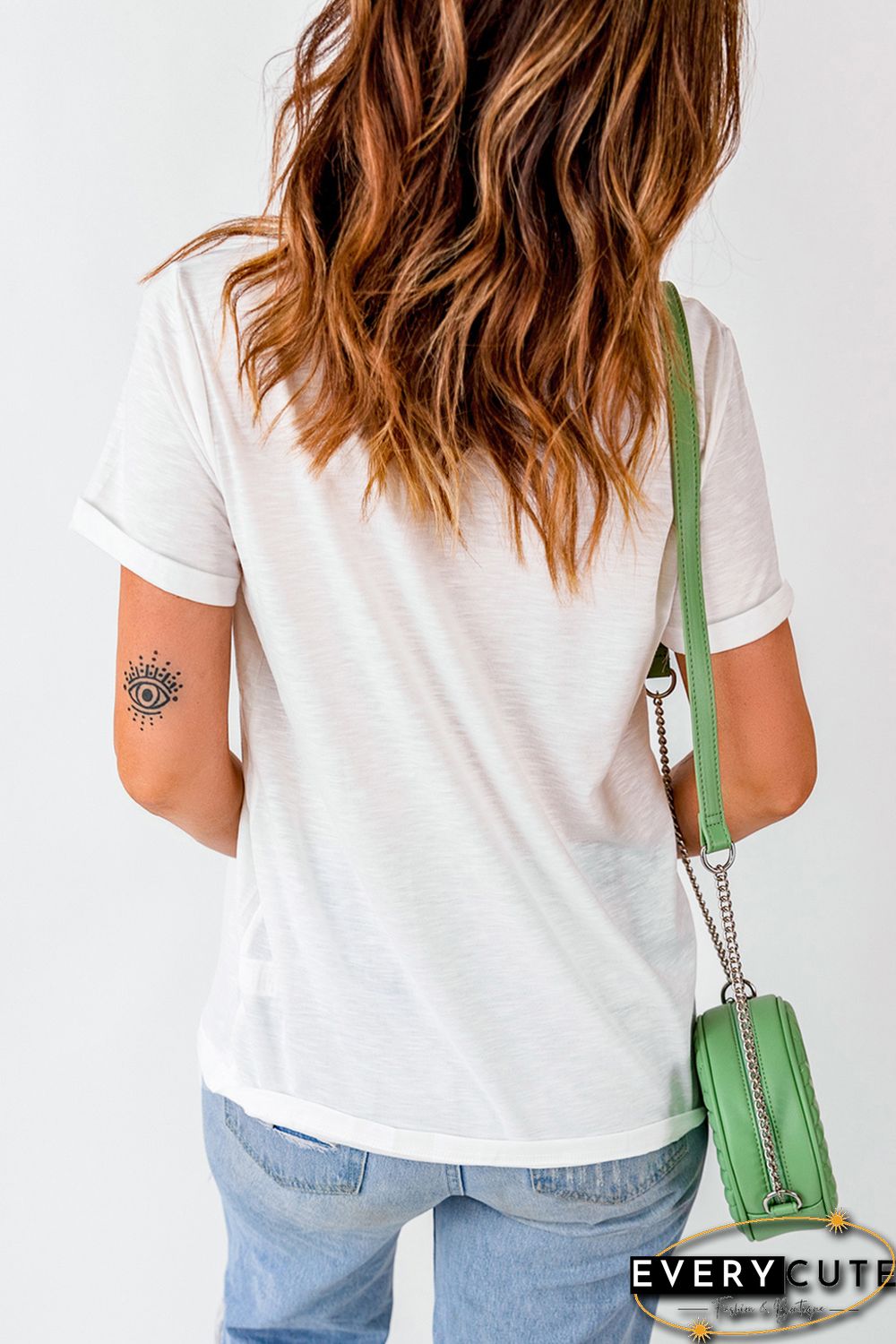 White Hello Fall Leopard Fun Graphic T Shirt