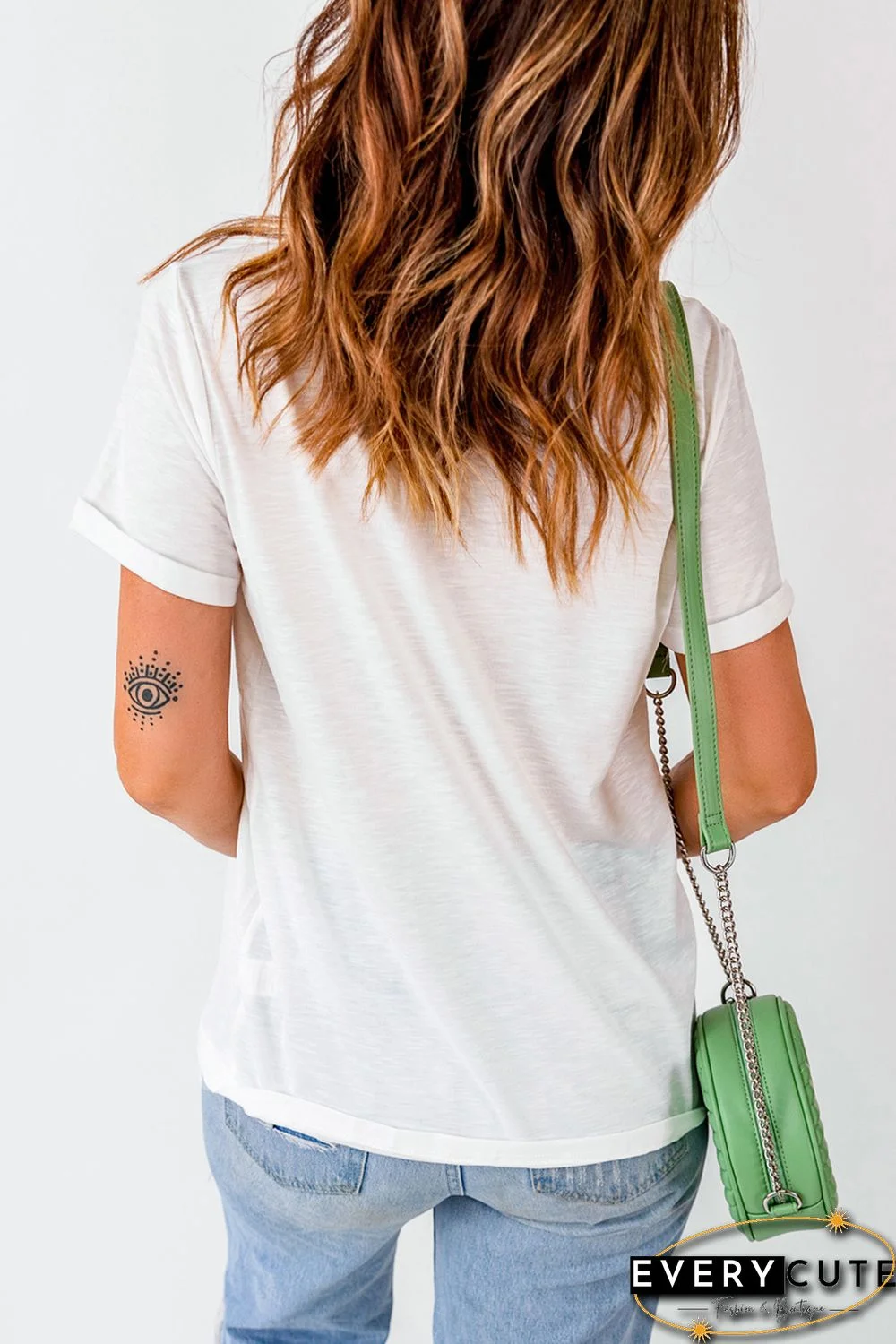 White Hello Fall Leopard Fun Graphic T Shirt