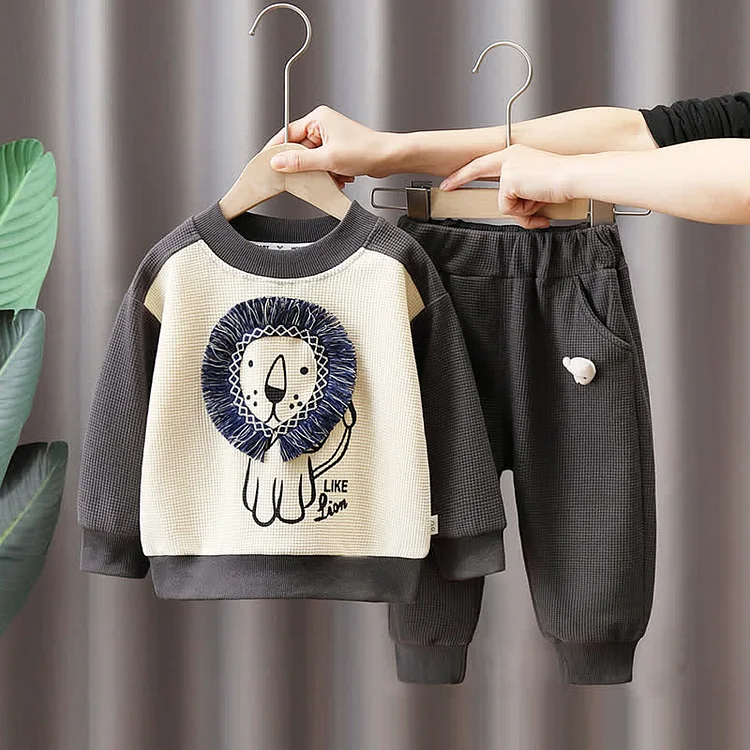 LIKE LION Toddler Boy Sweatshirt and Pants Set