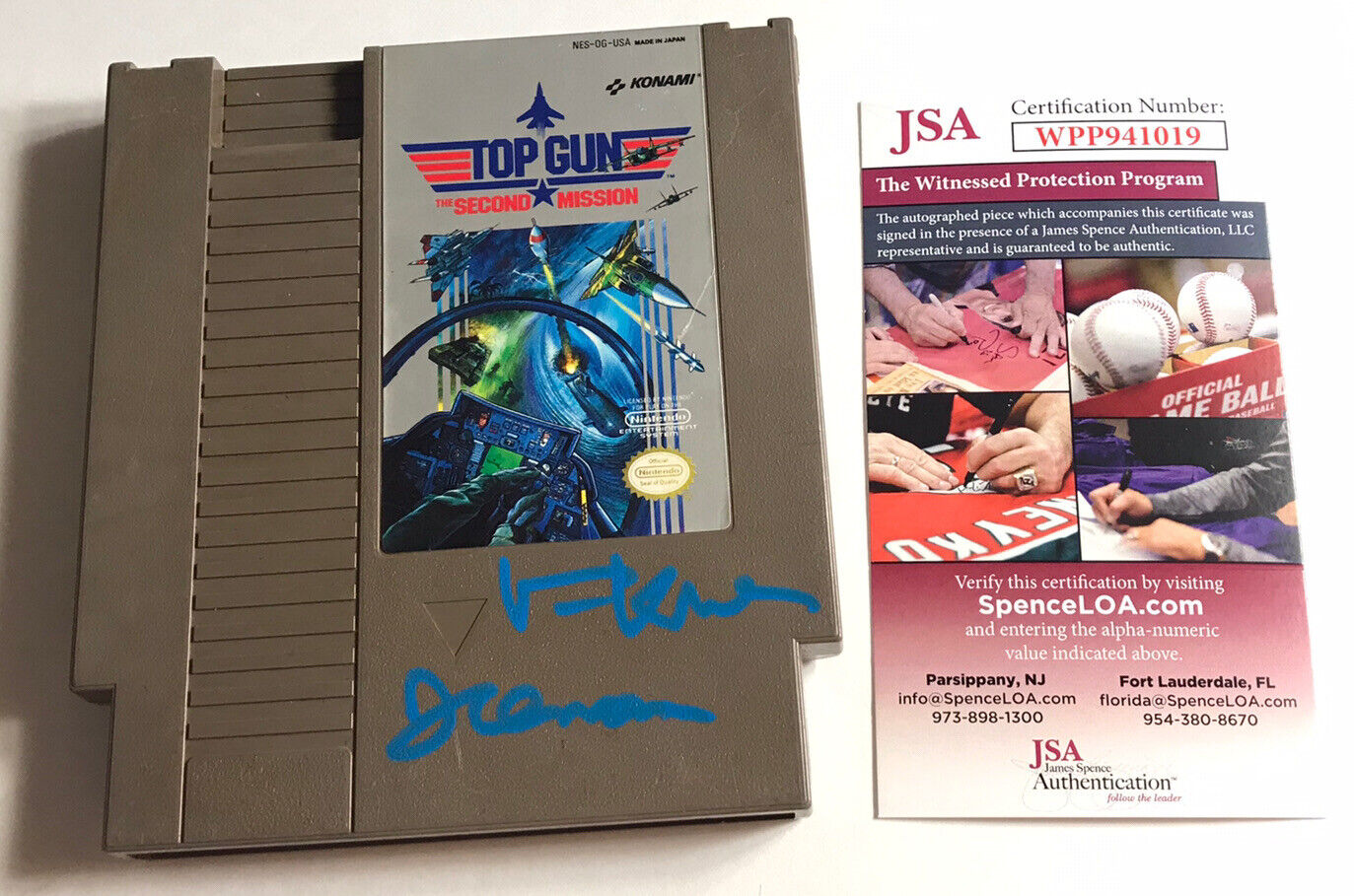 VAL KILMER Signed TOP GUN MAVERICK NES Game Cartridge Autograph JSA COA Cert