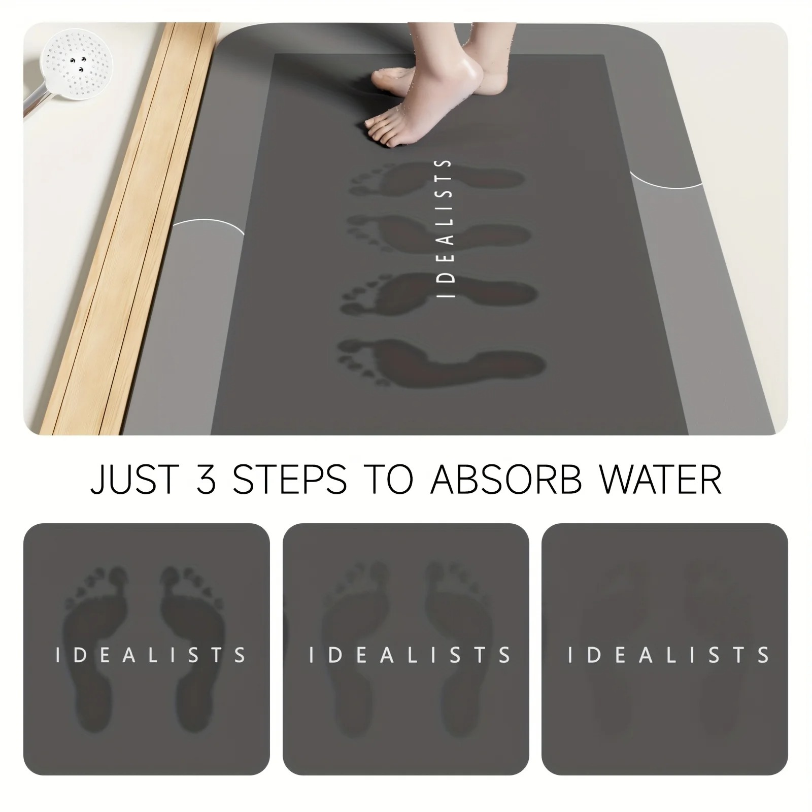 Likron Watches Ultra-Absorbent Bathroom Floor Mat Soft