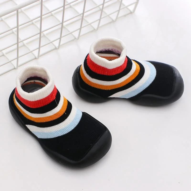 Baby Socks With Rubber Soles Cartoon baby shoes Infant Sock Baby steps Anti-slip Leather kids Floor Socks Baby slippers