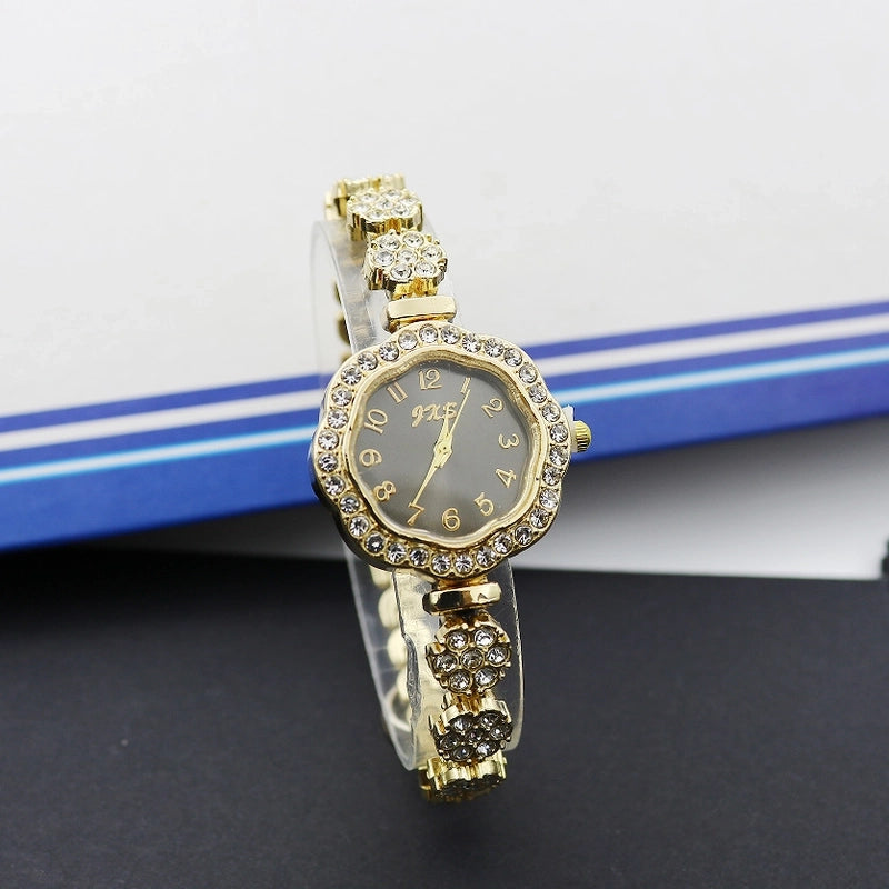 Casual Shiny Flower Jewelry Buckle Quartz Women’s Watches