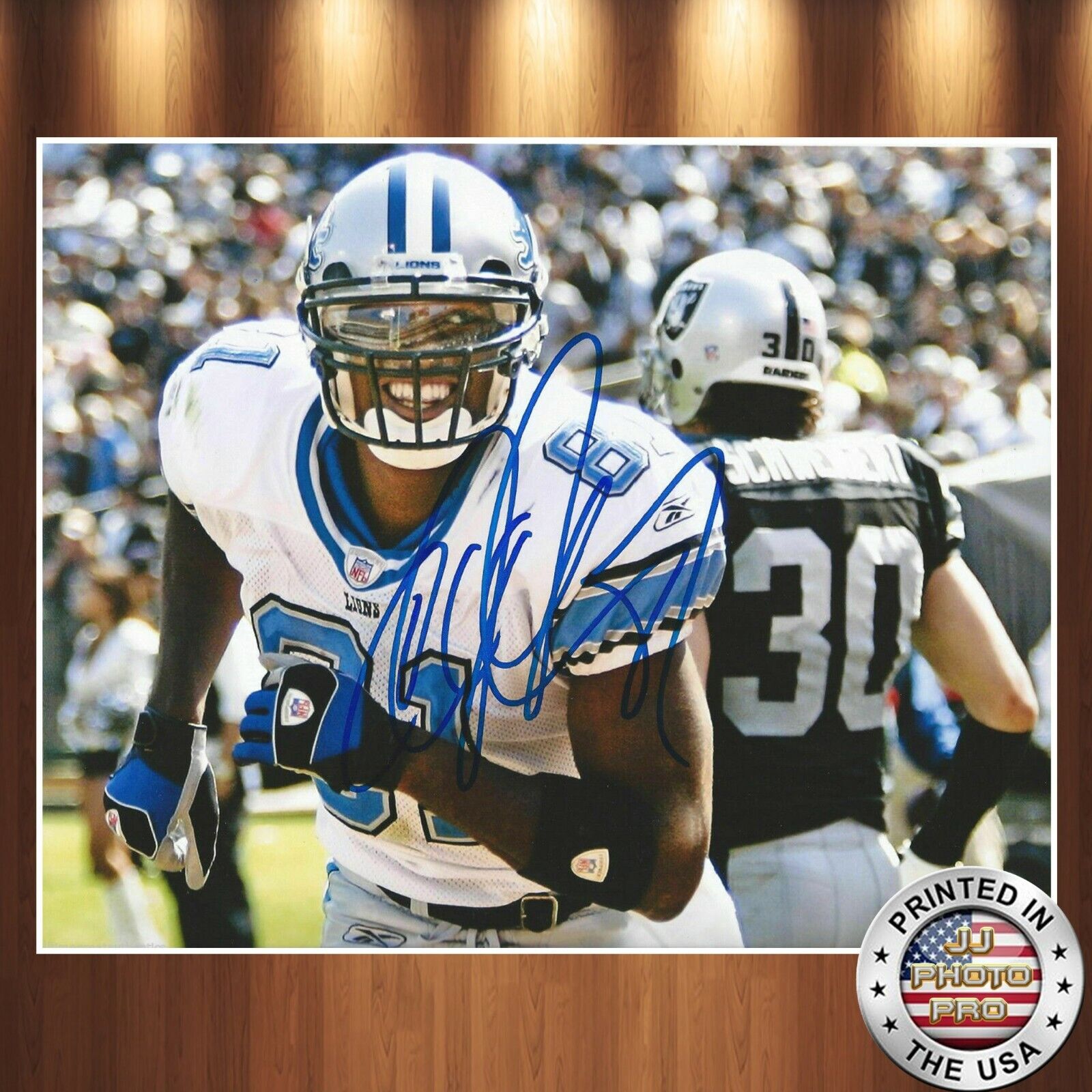 Calvin Johnson Autographed Signed 8x10 Photo Poster painting (HOF Lions) REPRINT