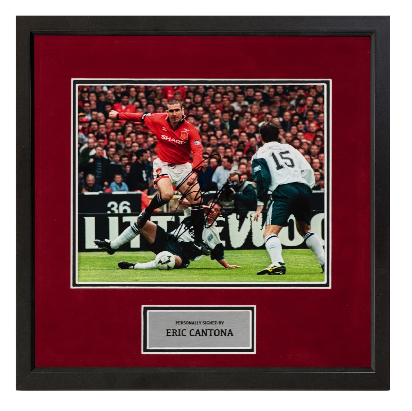 Eric CANTONA Signed 10X8 Photo Poster painting Mount Display MANCHESTER UNITED AFTAL COA