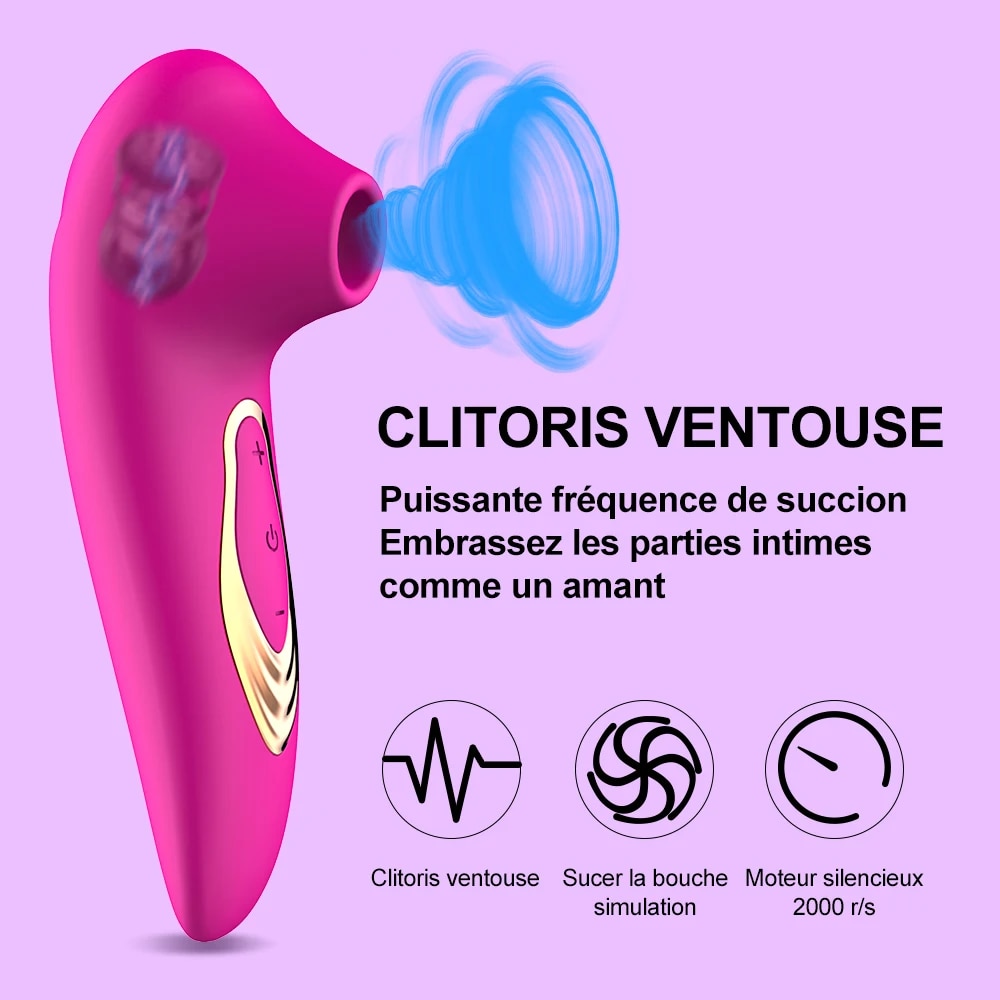 Klitoral sugende vibrator med 10 moduser