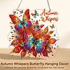 Autumn Color Butterfly 2D Flat DIY Diamond Painting Pendant
