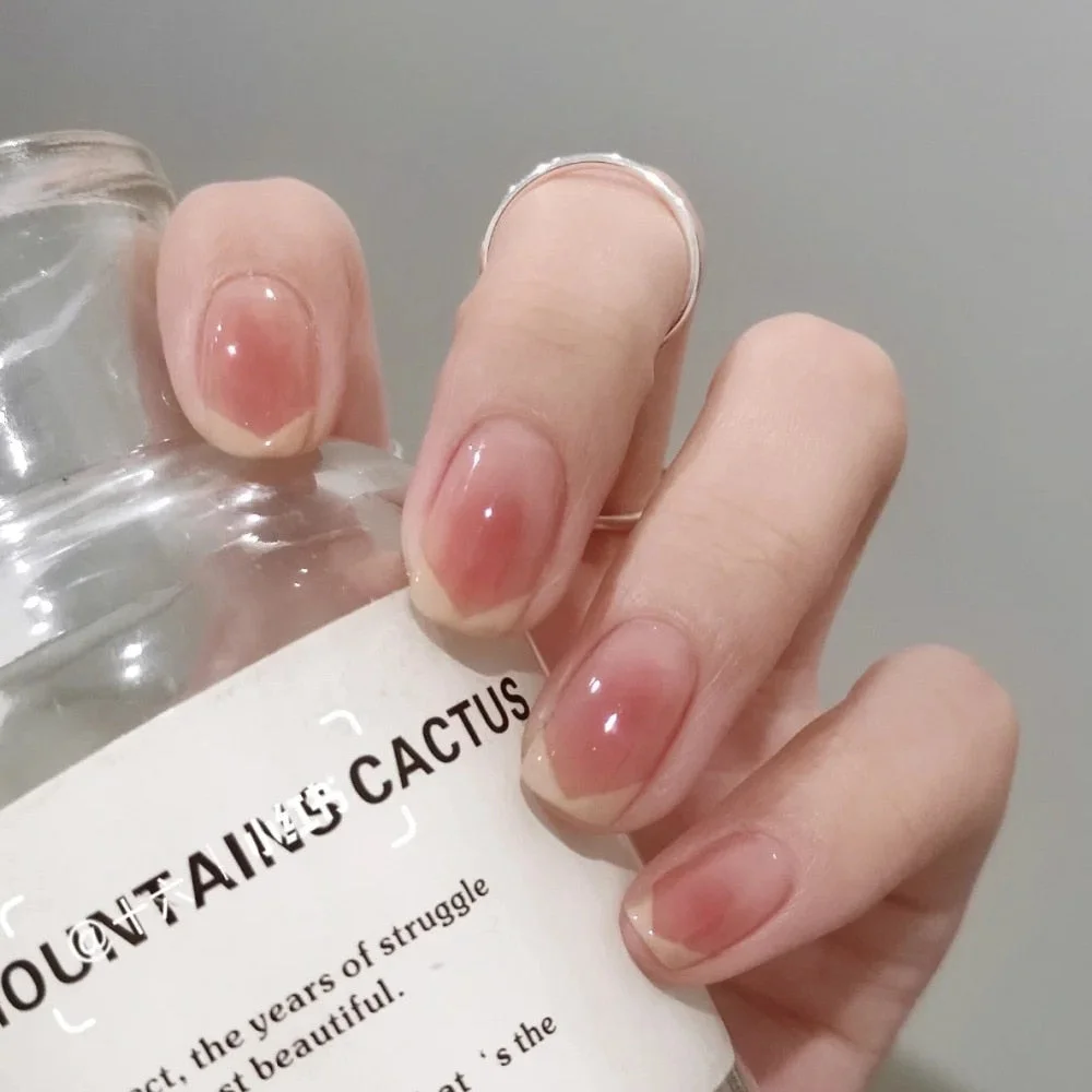 24pcs Full Cover Fake Nails Art Tools Matte Press on Coffin French Acrylic False Nail Tips With Glue Display Artificial Designs-Nail Inspo