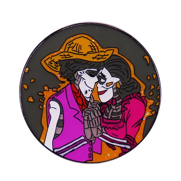 Foto del pin Skeleton Couple Glitter 4