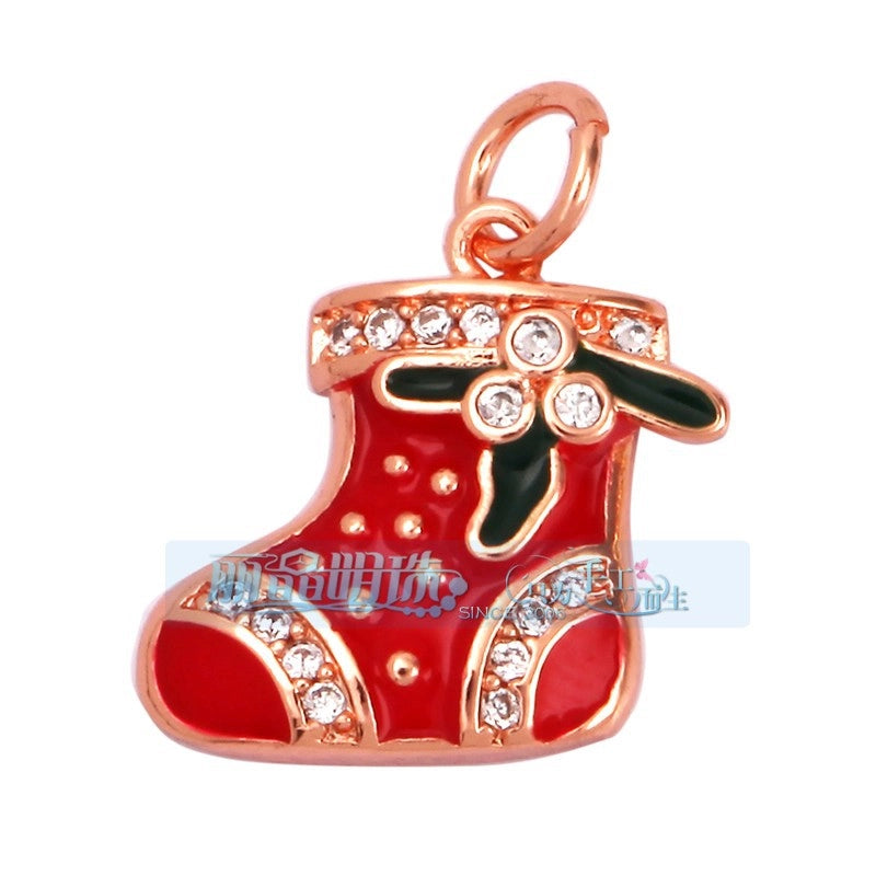 1 Piece Copper Geometric Heart Shape Snowflake Pendant Jewelry Accessories