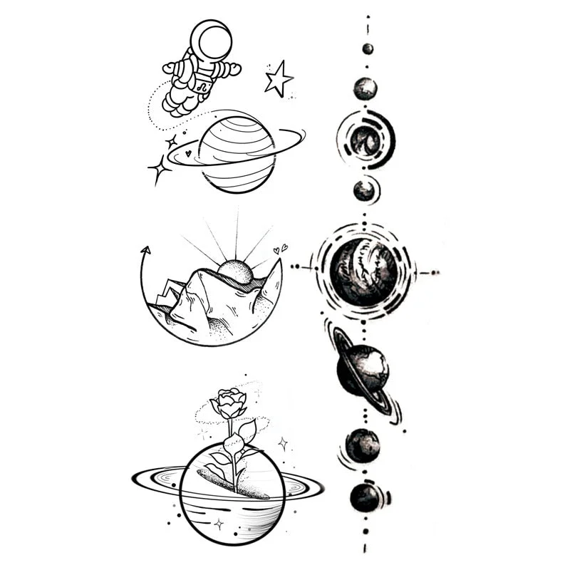 Waterproof Temporary Tattoo Stickers Butterfly Tiger Feather Design Tattoo Children Black Body Art Fake Tattoos for Men Women