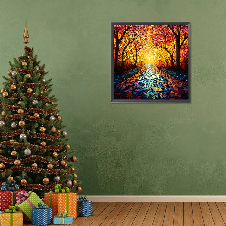 how to make a cute painted christmas tree on canvas