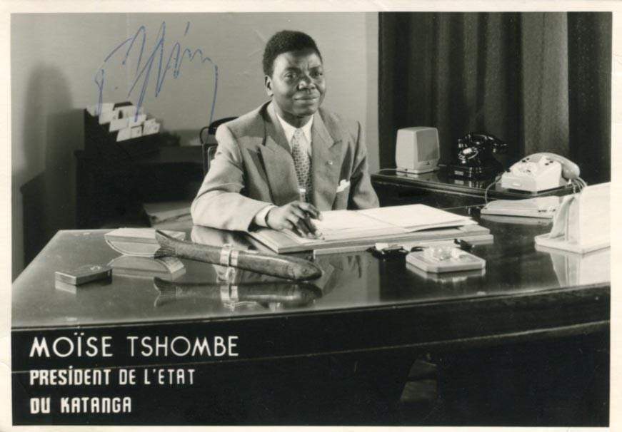 PRIME MINISTER OF CONGO Moise Tshombe autograph, signed vintage Photo Poster painting