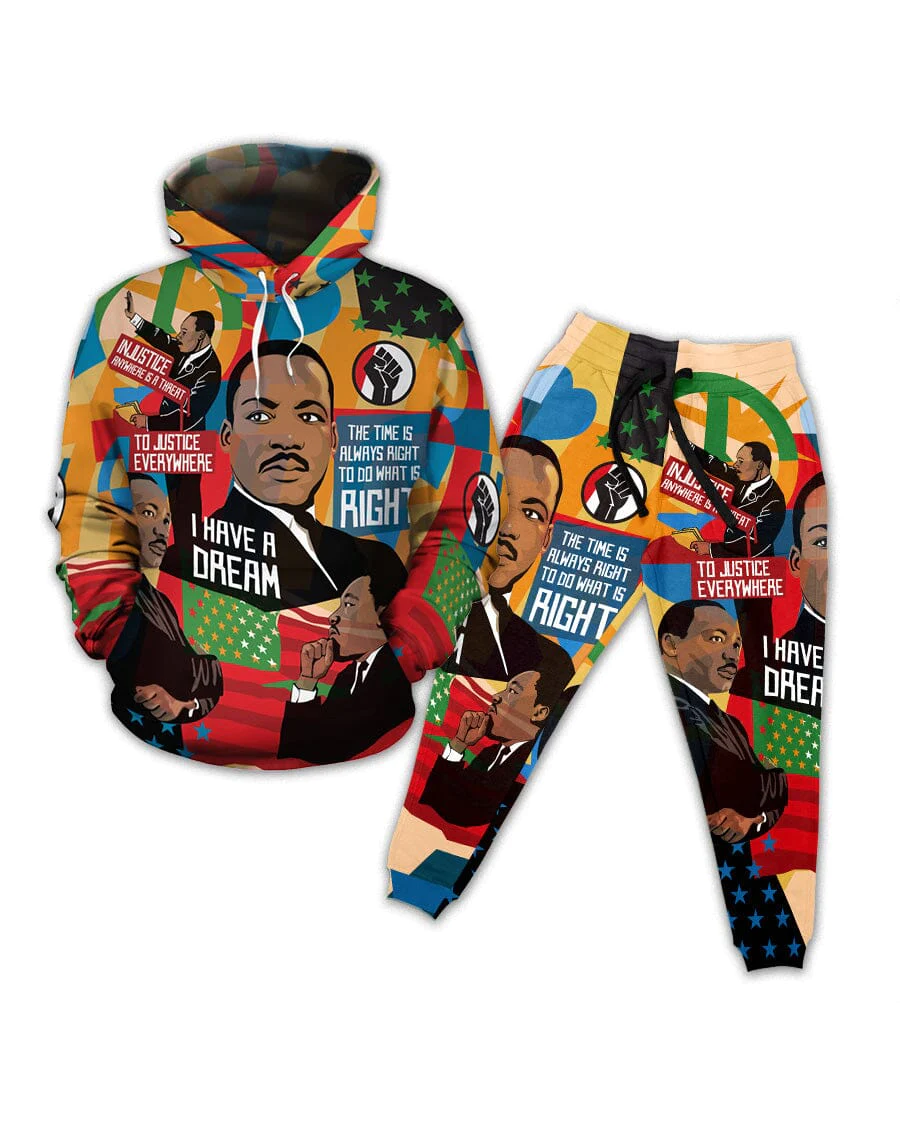 Vintage Poster Art All-over Hoodie And Joggers Set