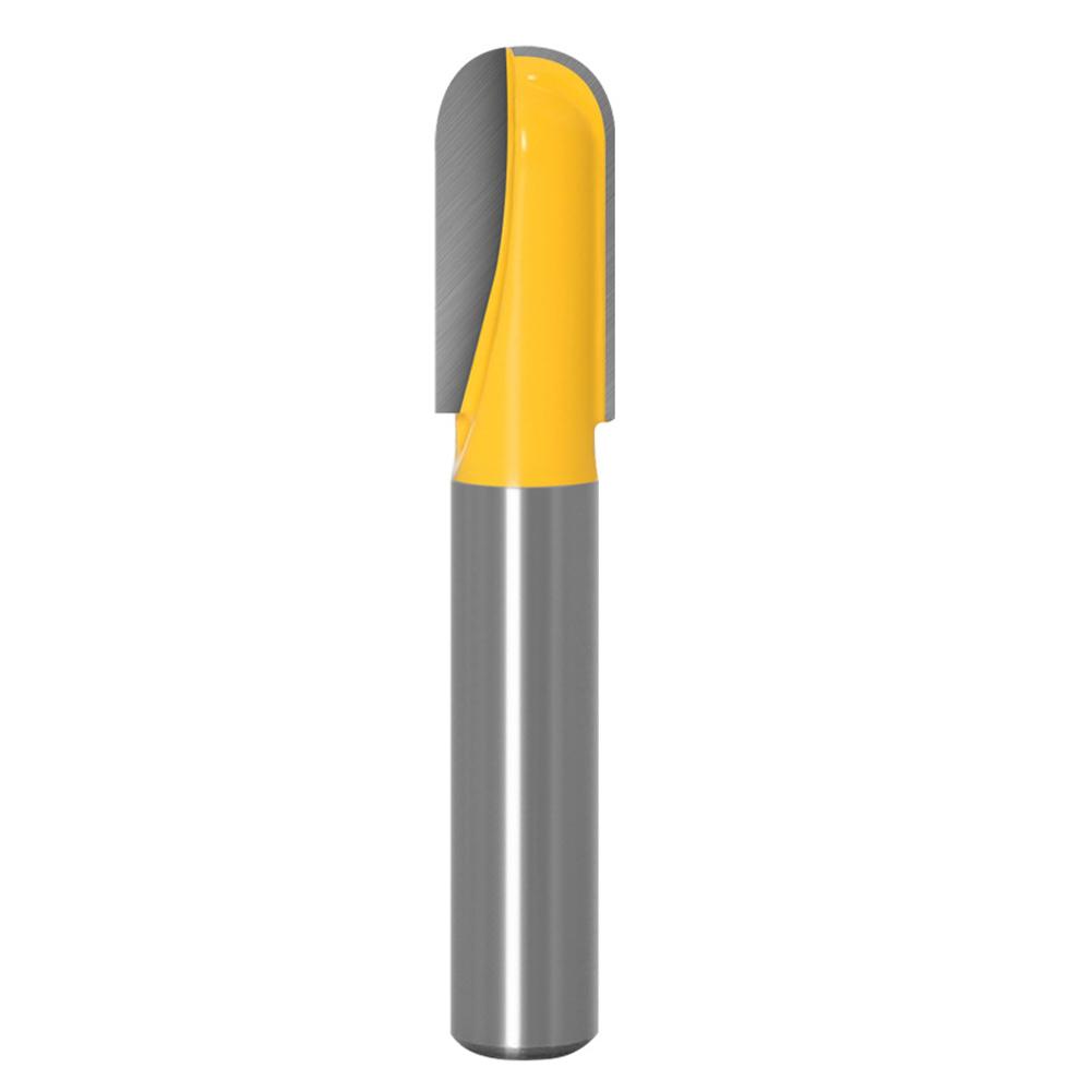 

8mm Shank Diameter Round Bottom Milling Cutter Wood Punching Trimming Tool, 501 Original