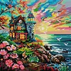 Lighthouse By Sea-11CT Stamped Cross Stitch 55*55cm/21.65*21.65in tapestrymarket