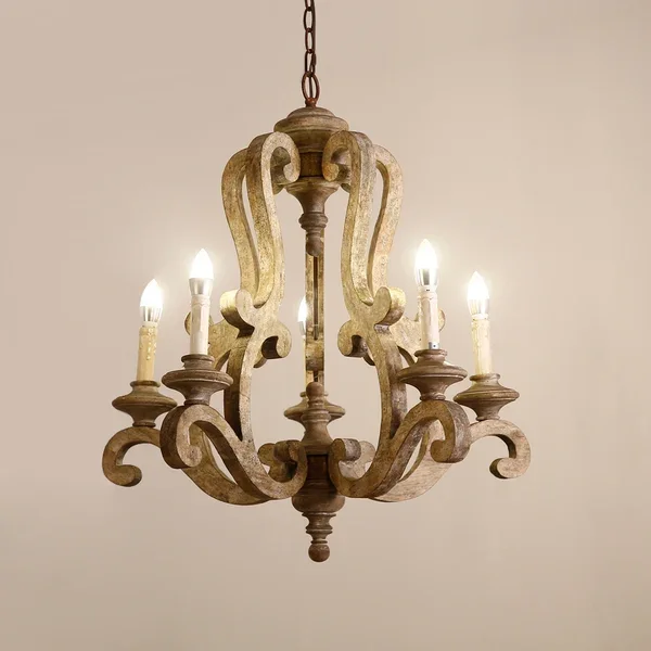 Rustic Distressed Candelabra Chandelier  JOSENART Josenart
