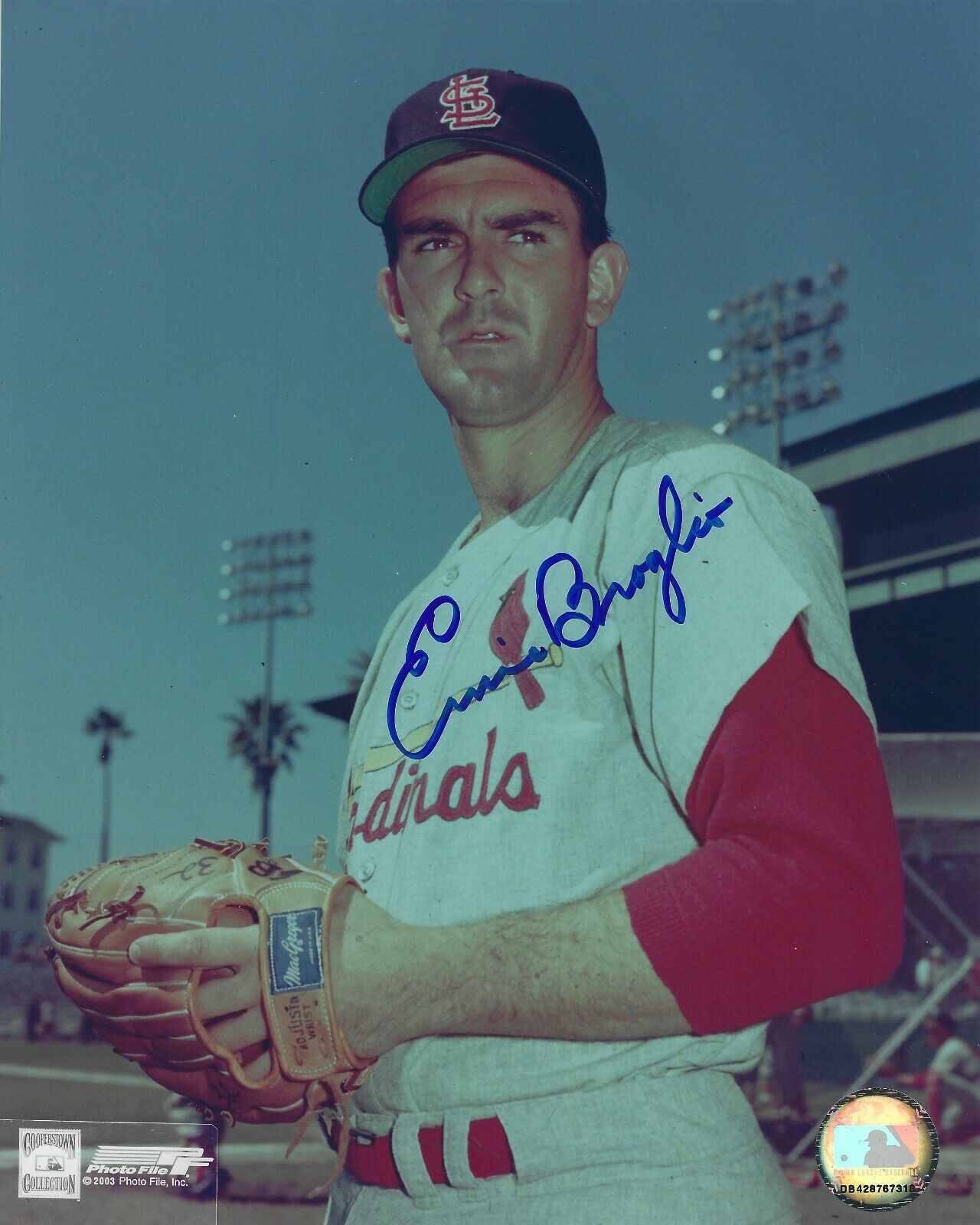 Signed 8x10 ERNIE BROGLIO St. Louis Cardinals Autographed Photo Poster painting - COA