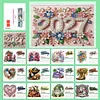 2027 Floral DIY Paper Diamond Painting Wall Calendar Set Special Shaped Partial Drill Monthly Flip Hanging Calendar Kit for Adults Beginners Gift Home Office Decor