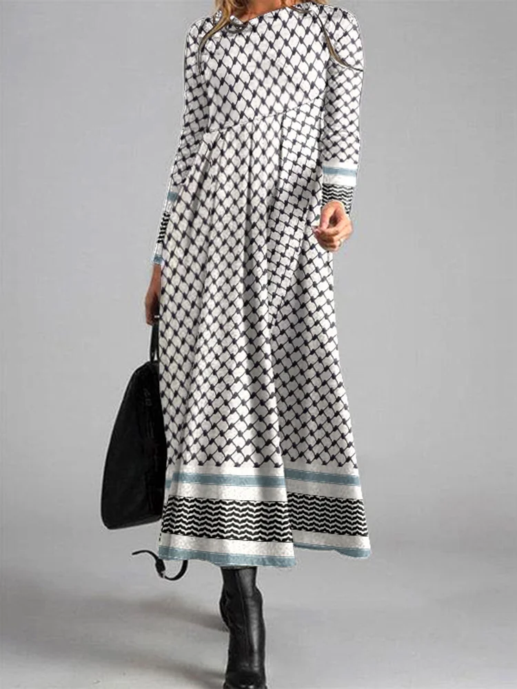 We Will Be Free And Peace Forever Print Midi Dress