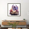 Dragons And Books-14CT Stamped Cross Stitch 50*50cm