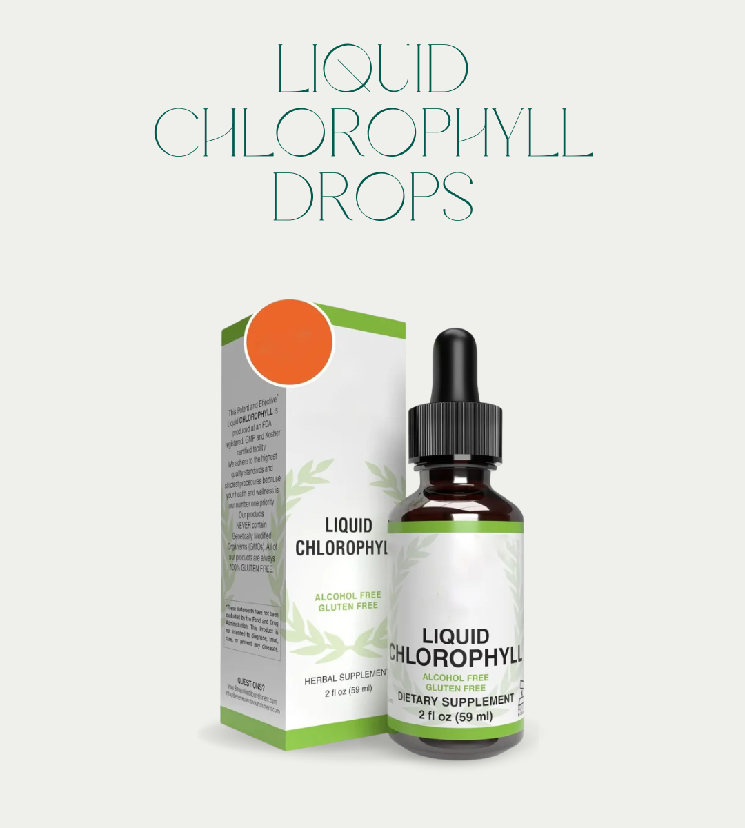 Liquid Chlorophyll Drops Healthcare Supplement
