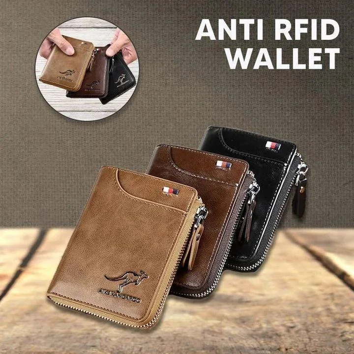 Fossy Multi-Function Waterproof Leather RFID Blocking Wallet 