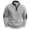 Men's Outdoor Stand Collar Half Zip Fleece Sweatshirt