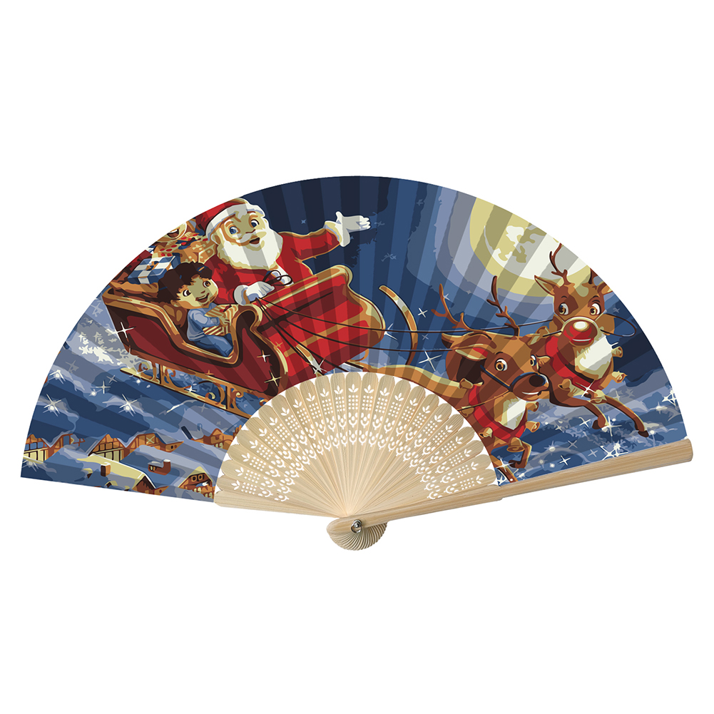 

Santa Animal - Paint By Numbers - Folding Fan, 501 Original