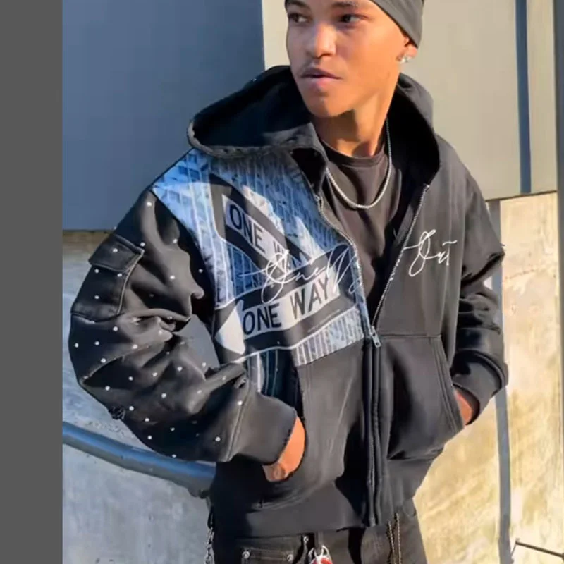 Sdrawing Sdrawing Gothic Rock Skull Bones Oversized Hoodie