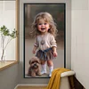 uk.everydayedeals (Limited Stock)Diamond Painting - Full Round - Little Girl and Dog(40*70cm)